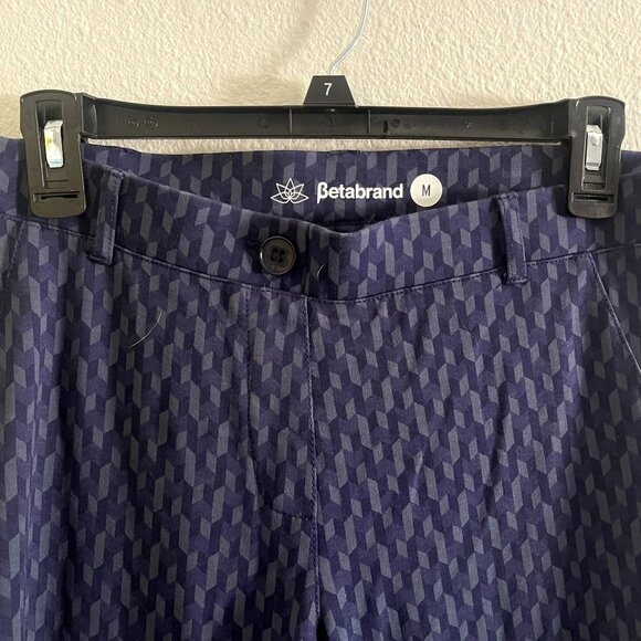 Geometric Pattern Bootcut Style Classic Ponte Pants by Betabrand Size Medium - Picture 4 of 6